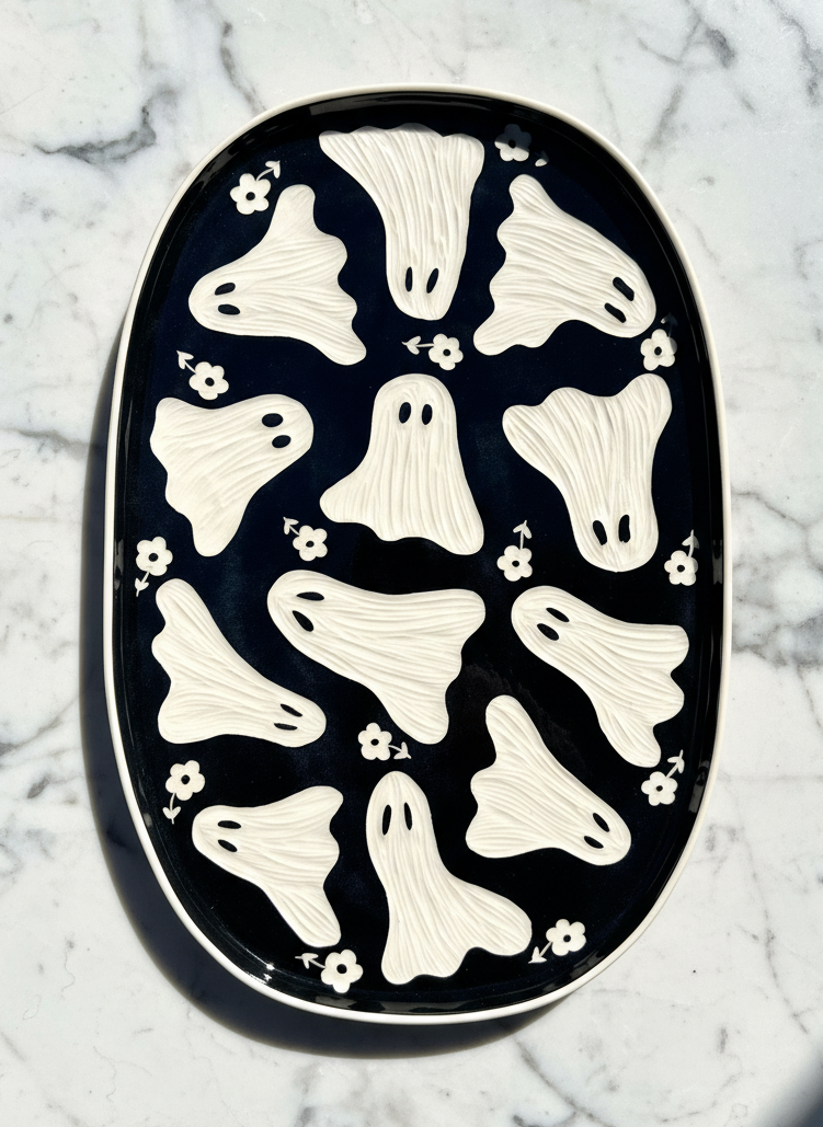 Floral Ghost Platter