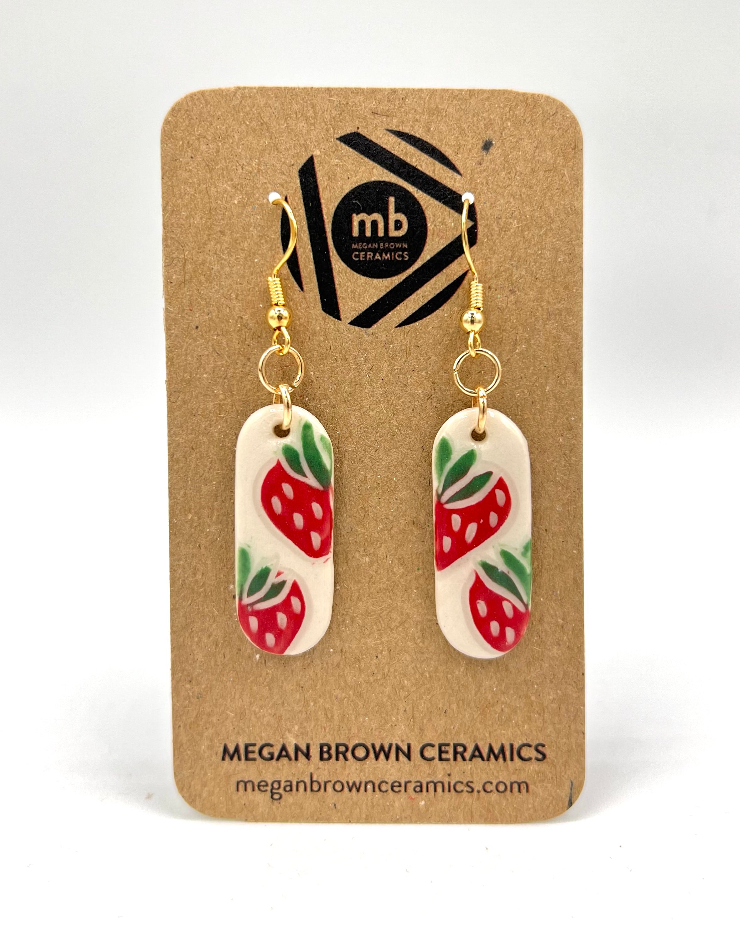 Strawberry Cameo Earrings