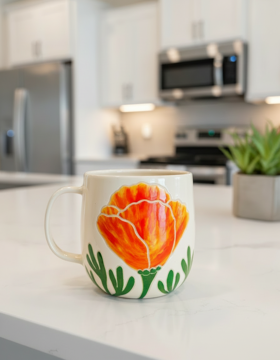California Poppy Mug