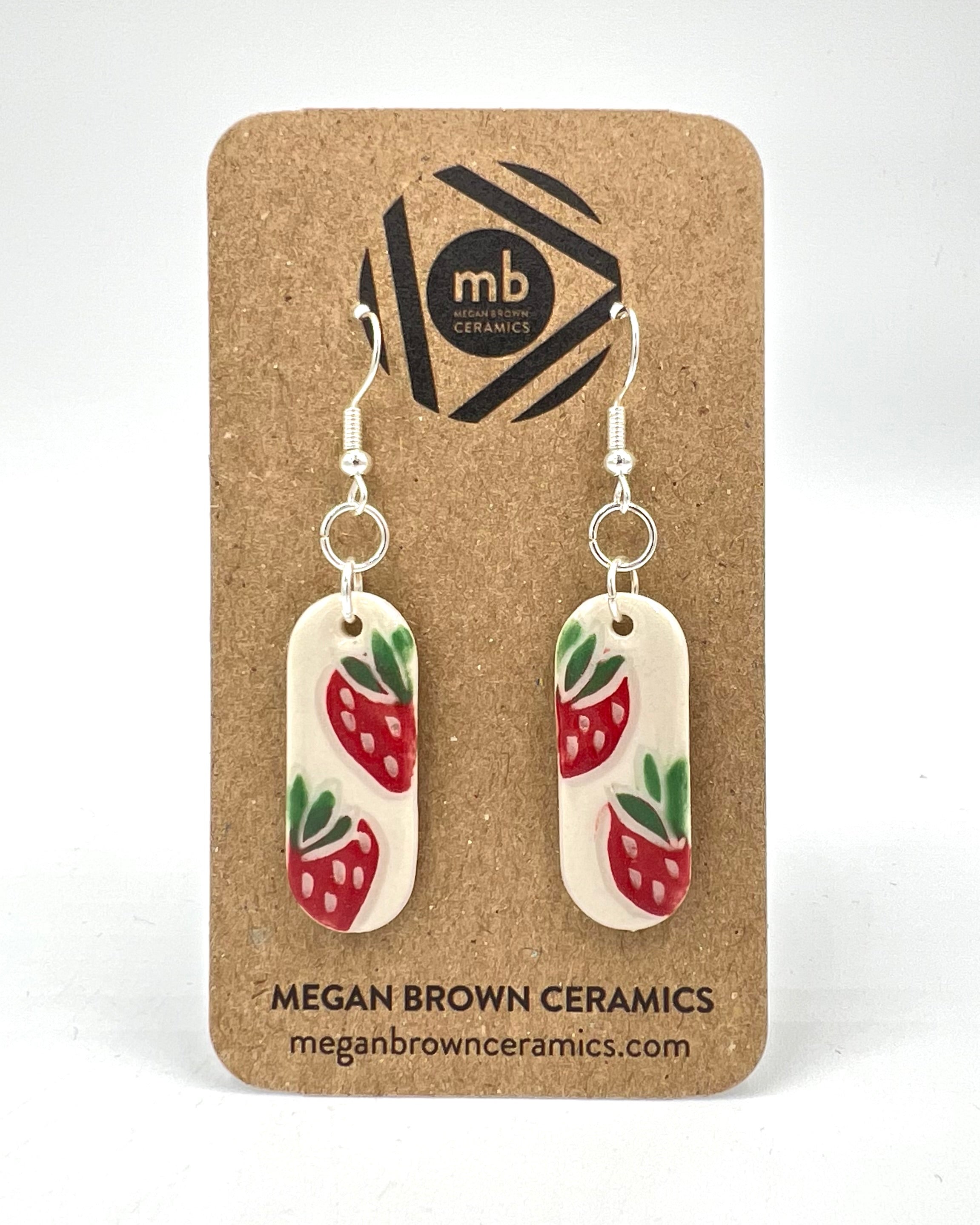Strawberry Cameo Earrings