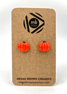 Pumpkin Stud Earrings