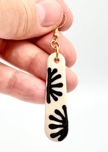 Black Starburst Earrings