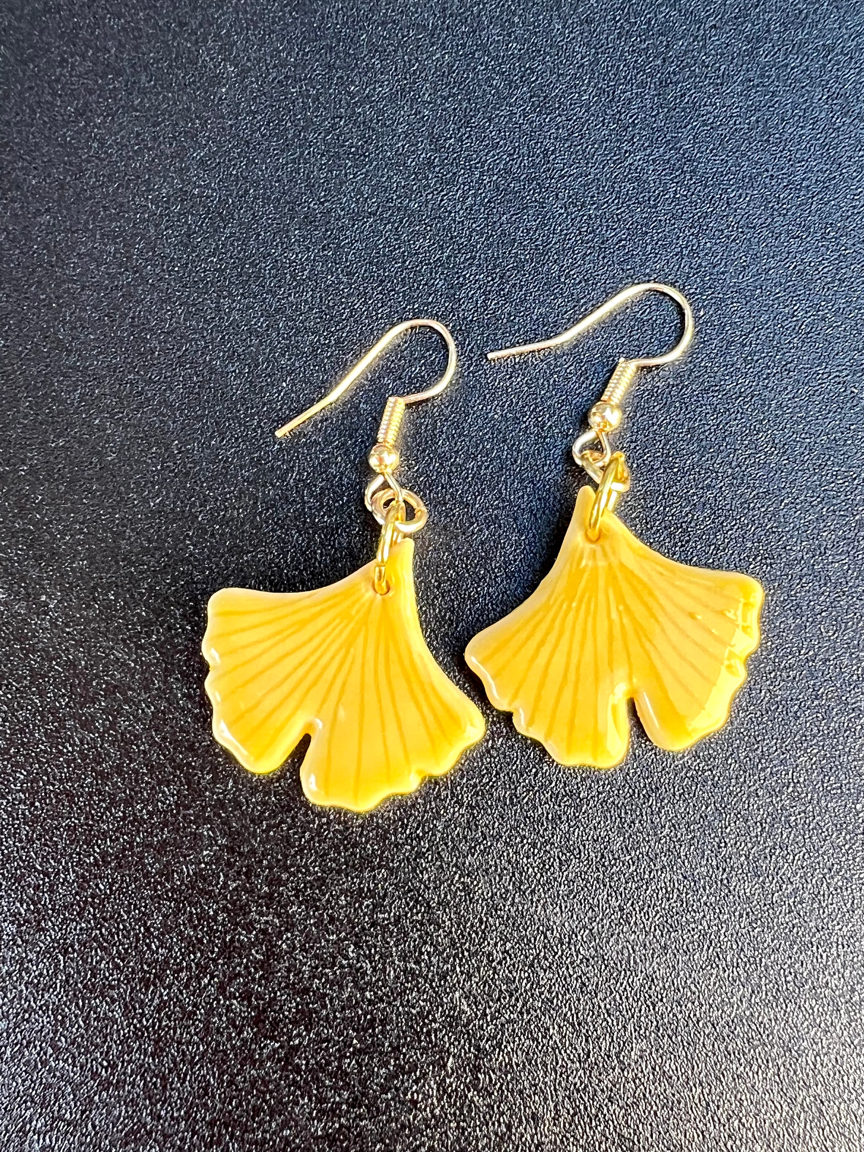 Ginkgo Leaf Earrings