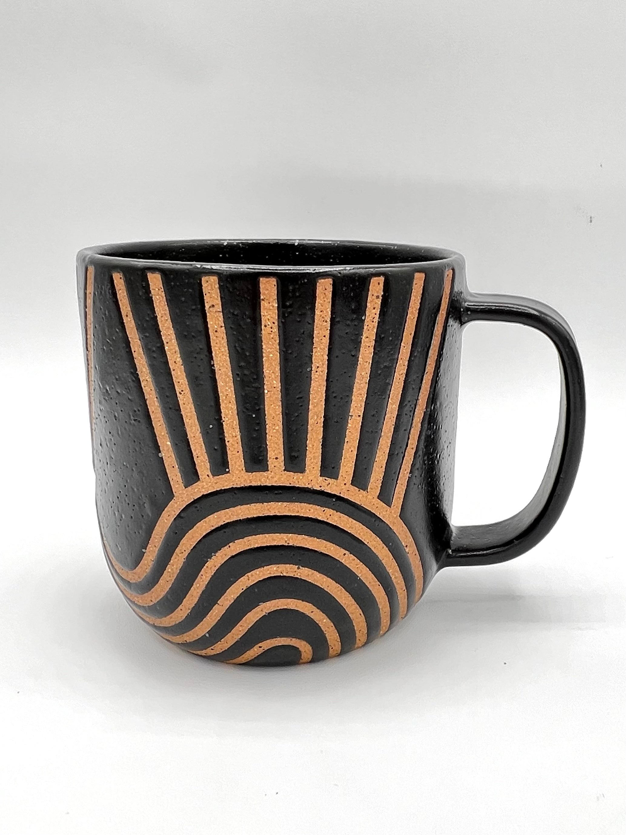 Black Matte Sunrise Cappuccino Mug