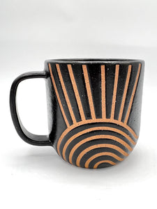 Black Matte Sunrise Cappuccino Mug