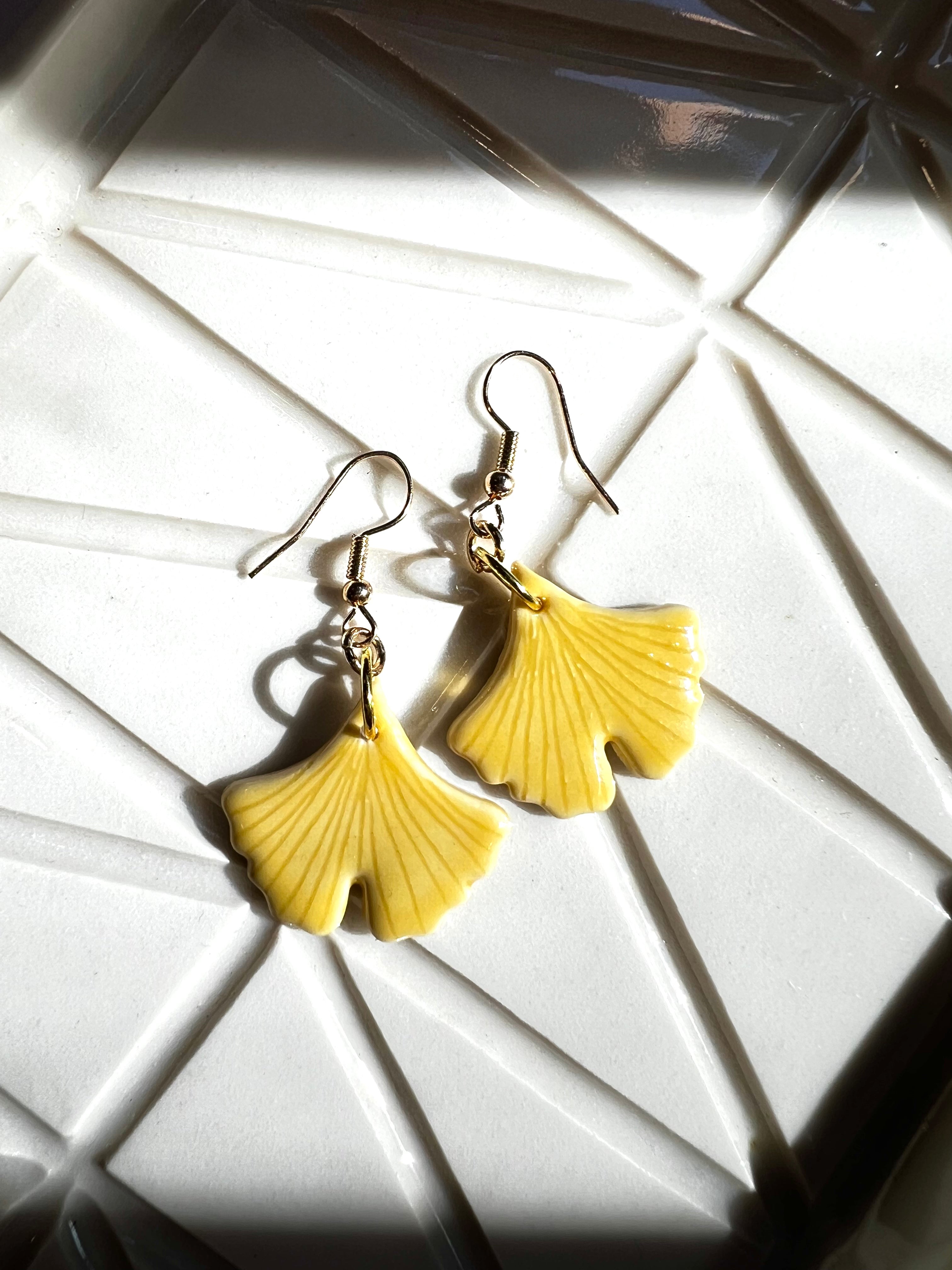 Ginkgo Leaf Earrings