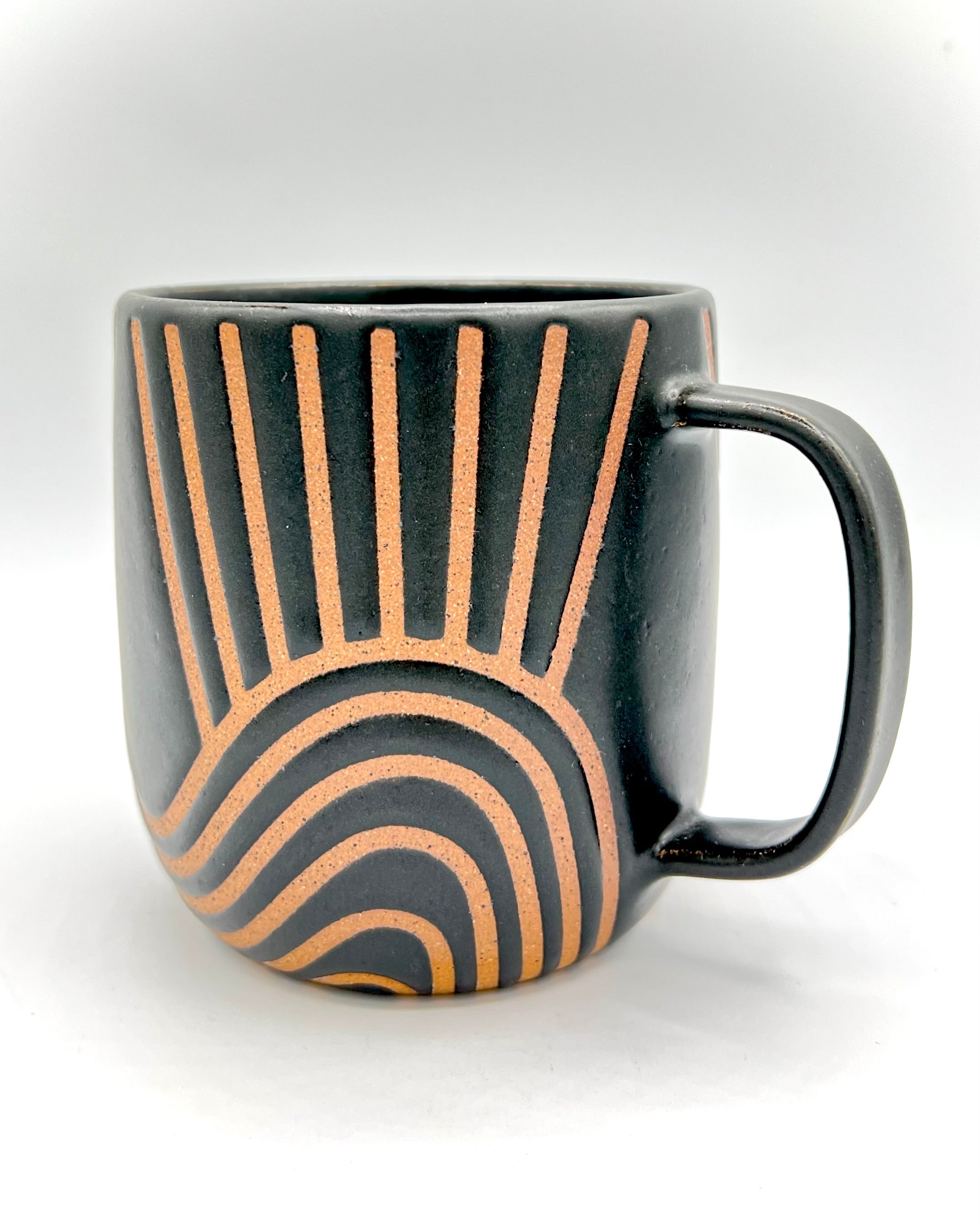 Black Matte Sunrise Cappuccino Mug