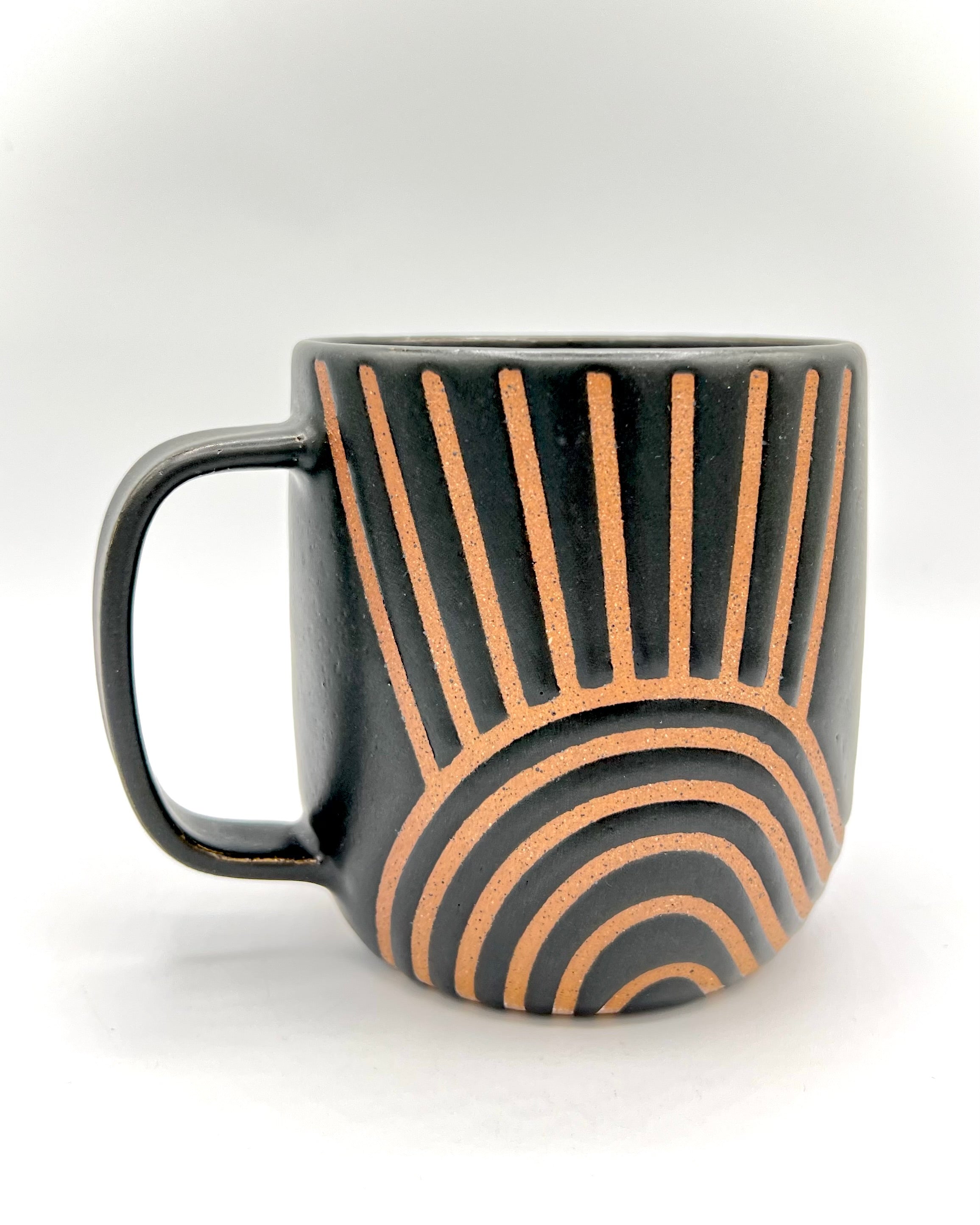 Black Matte Sunrise Cappuccino Mug
