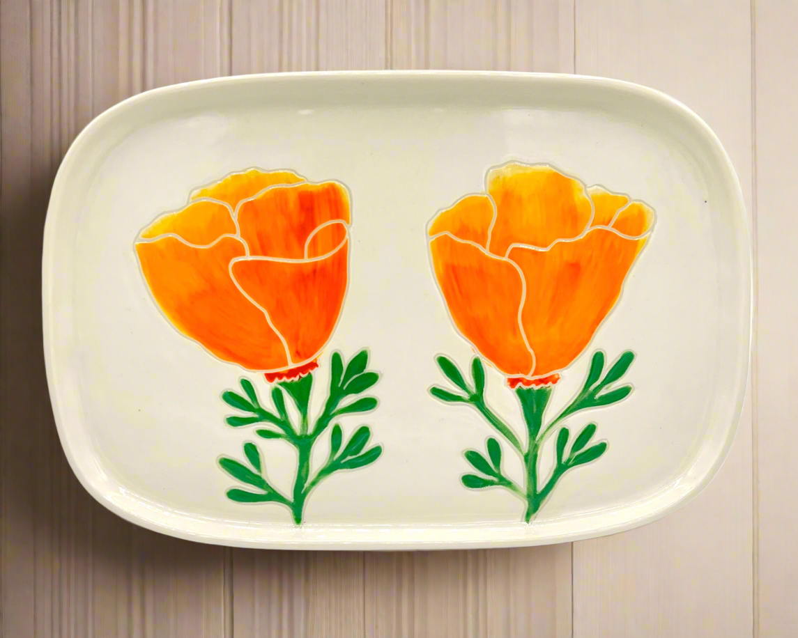 California Poppy Plate