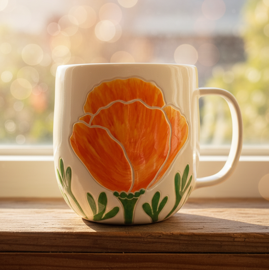California Poppy Mug